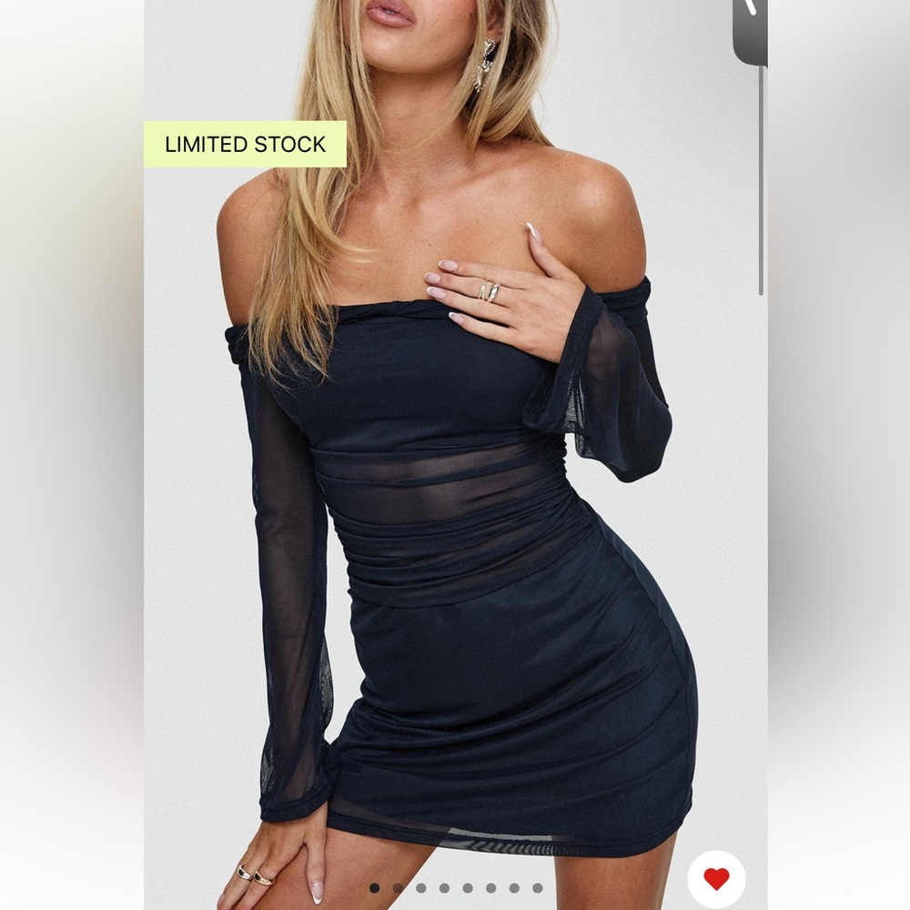 Princess Polly Blueprint Mesh Long Sleeve Mini dress